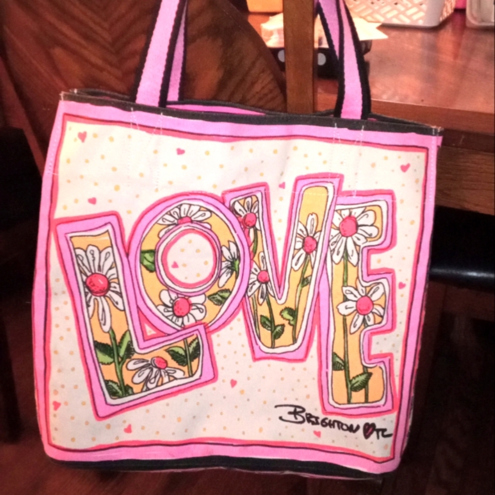 BRIGHTON Love Bug Canvas Tote Bag